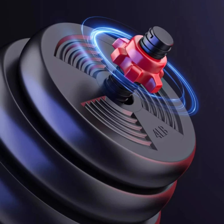 Adjustable Dumbbell and Barbell Set 5 to 44 Lb with Anti Slip Grip for Home Gym Strength Training