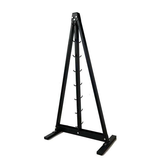 Gym Fitness LAT Pull Down Bar Storage Rack for Mag Grip, Heavy Duty A-Frame Stand for LAT Pulldown Attachments & LAT Bar