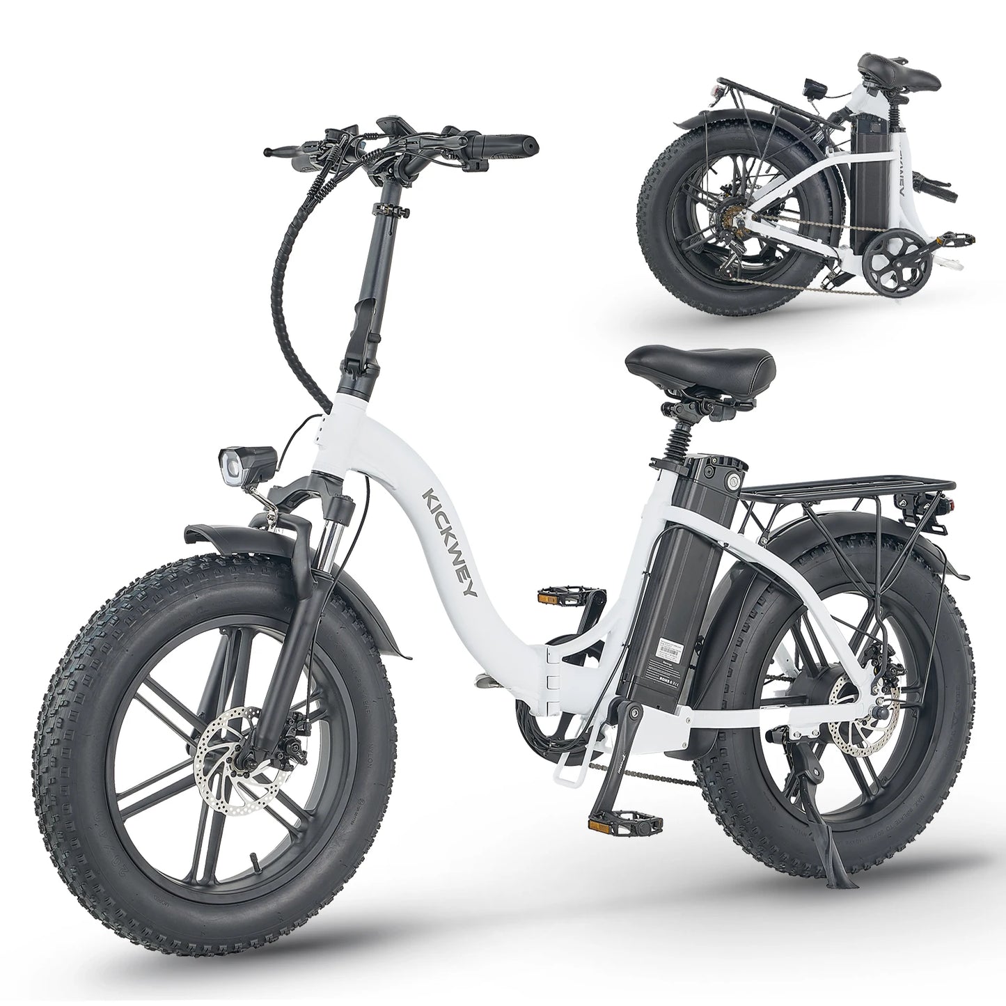 Kickwey LD20 adult E-bike 750W 48V 20Ah battery commute Electric Bike,20-inch Fat Tire E-Mountain bike