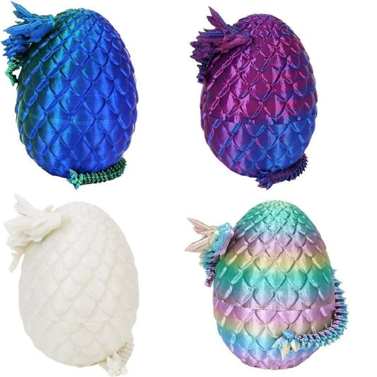 4 Pieces 3D Printed Dragon Egg Relief Anxiety Fidget Toy 14 Centimeter Executive Dragon Desk Decor
