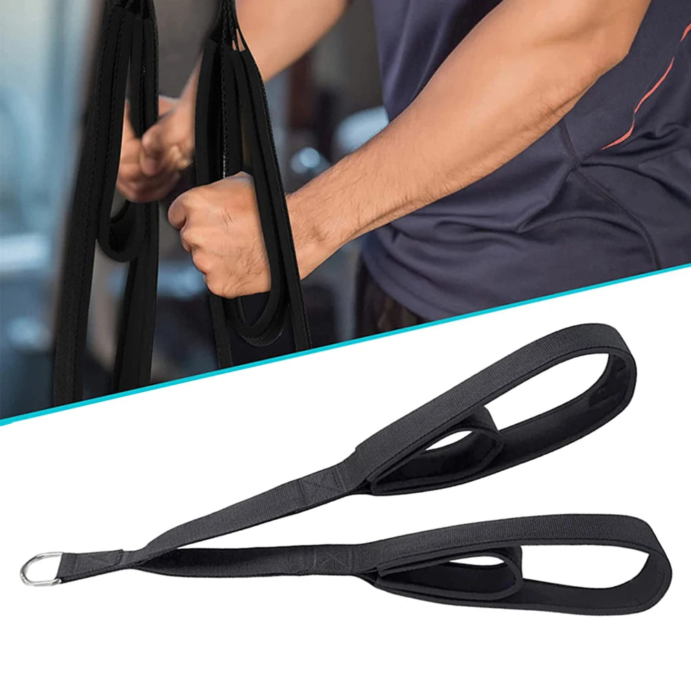 Long Triceps Strap Anti-Slip Muscle Training Carabiner Pulldown Rope Multi-Purpose Tricep Rope Cable for Gym Fitness Accessories