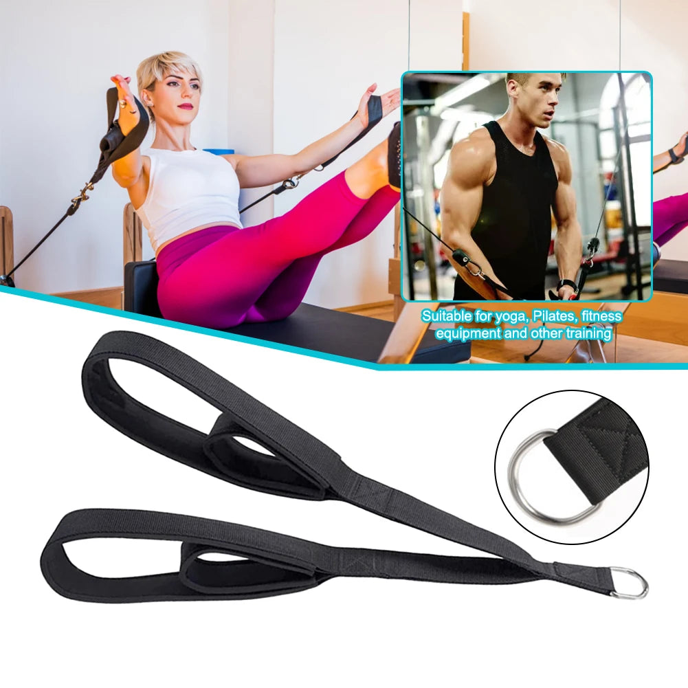 Long Triceps Strap Anti-Slip Muscle Training Carabiner Pulldown Rope Multi-Purpose Tricep Rope Cable for Gym Fitness Accessories