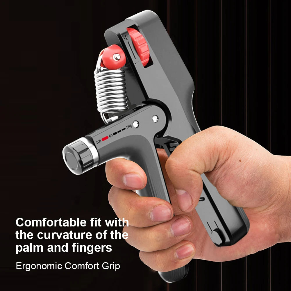 Hand Grip Strengthener Adjustable Resistance Hand Exerciser Gripper with Counter Grip Strength Trainer Countdown for Gym Fitness