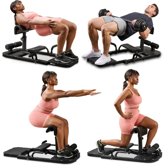 Lifepro GluteBlast Hip Thrust Machine - Premium Squat and Glute Workout Equipment for Home Gym with Resistance Bands - Multipurp