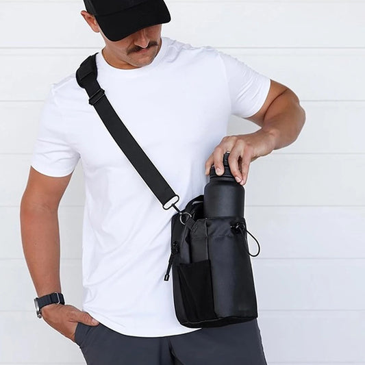 Magnetic Gym Sling Bag Waterproof Fitness Water Cup Bag Large Capacity Portable Travel Sports Bag Travel Fitness Accessories