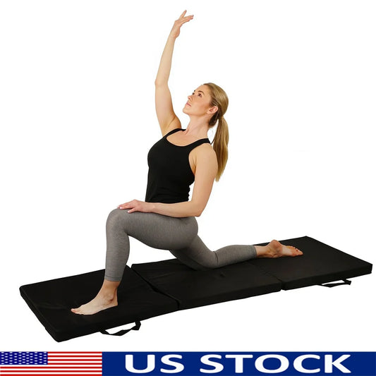 Thick Tri-Fold Exercise Yoga Mat Portable Workout Gymnastics