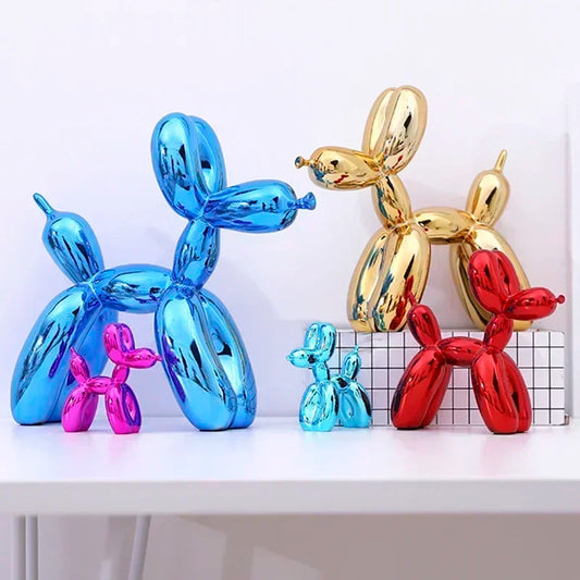 Resin Balloon Dog Sculpture Home Decor Table Decoration Nordic Animal Figurine