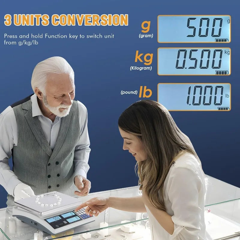 Scale for Parts and Coins kg/g/lb Electronic Gram Scale Inventory Counting Scale Ind