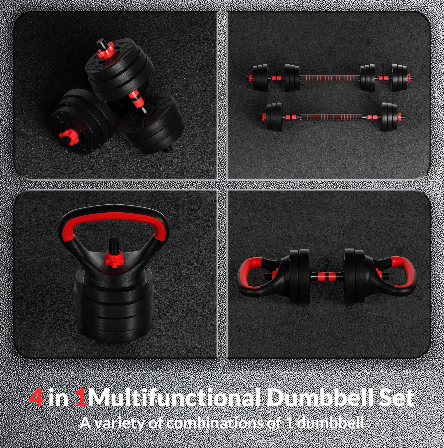 Portable Changeable Dumbbell and Barbell Kettlebell Set