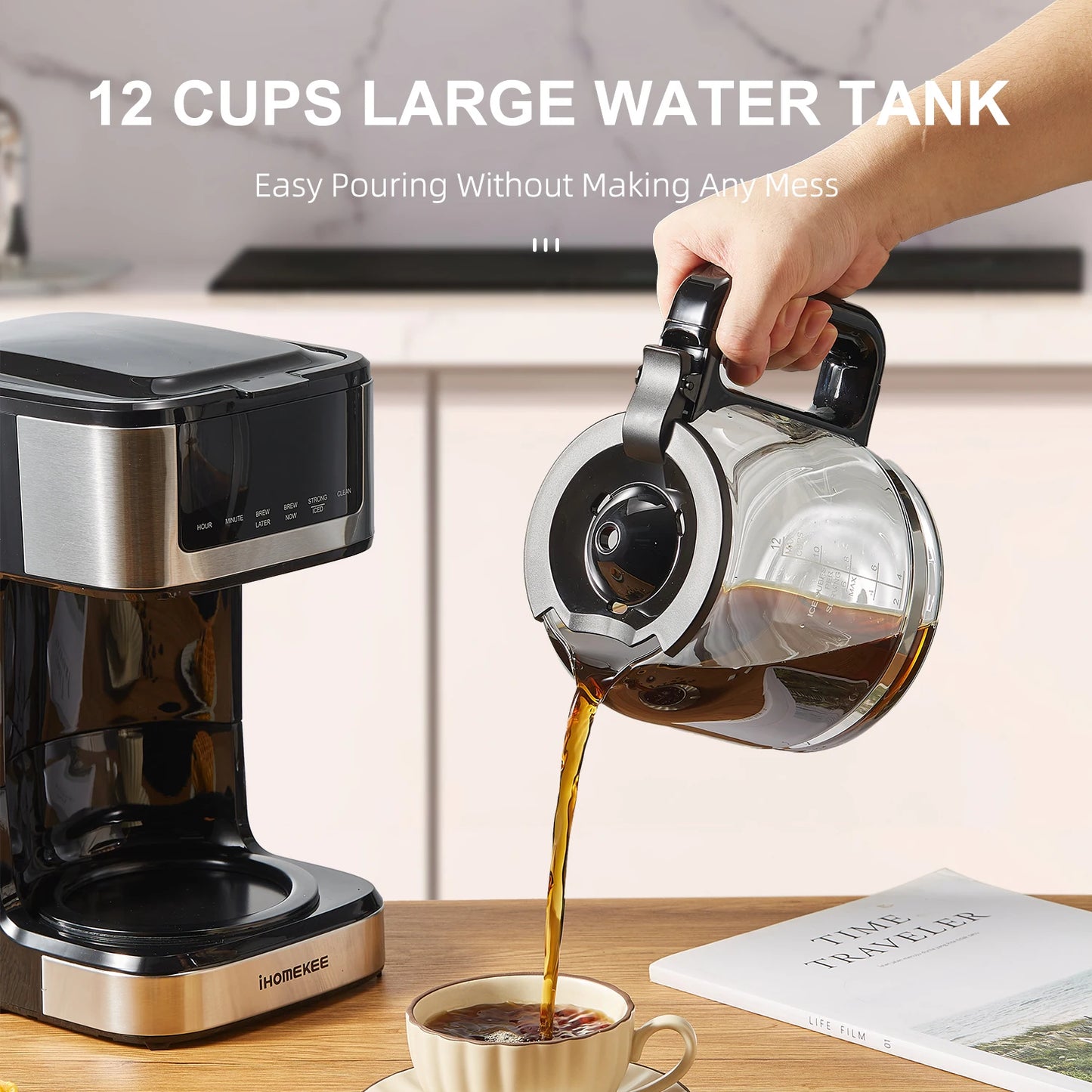 Programmable Coffee Maker 12 Cup Touch Screen Iced Coffee