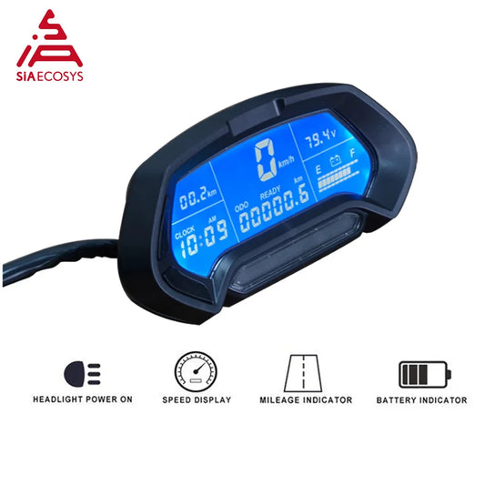 US Warehouse CT-22 48v-144v Universal Digital Programmable Electric Electronic Motorcycle Speedometer Display