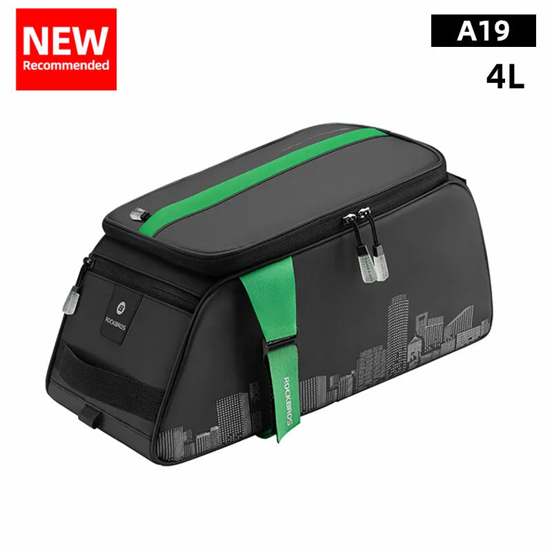 ROCKBROS 35L Waterproof Bicycle Bag MTB Bike Rack Trunk Pannier Bike Multifunctional Large Capacity Travel Bag Bike Accessories