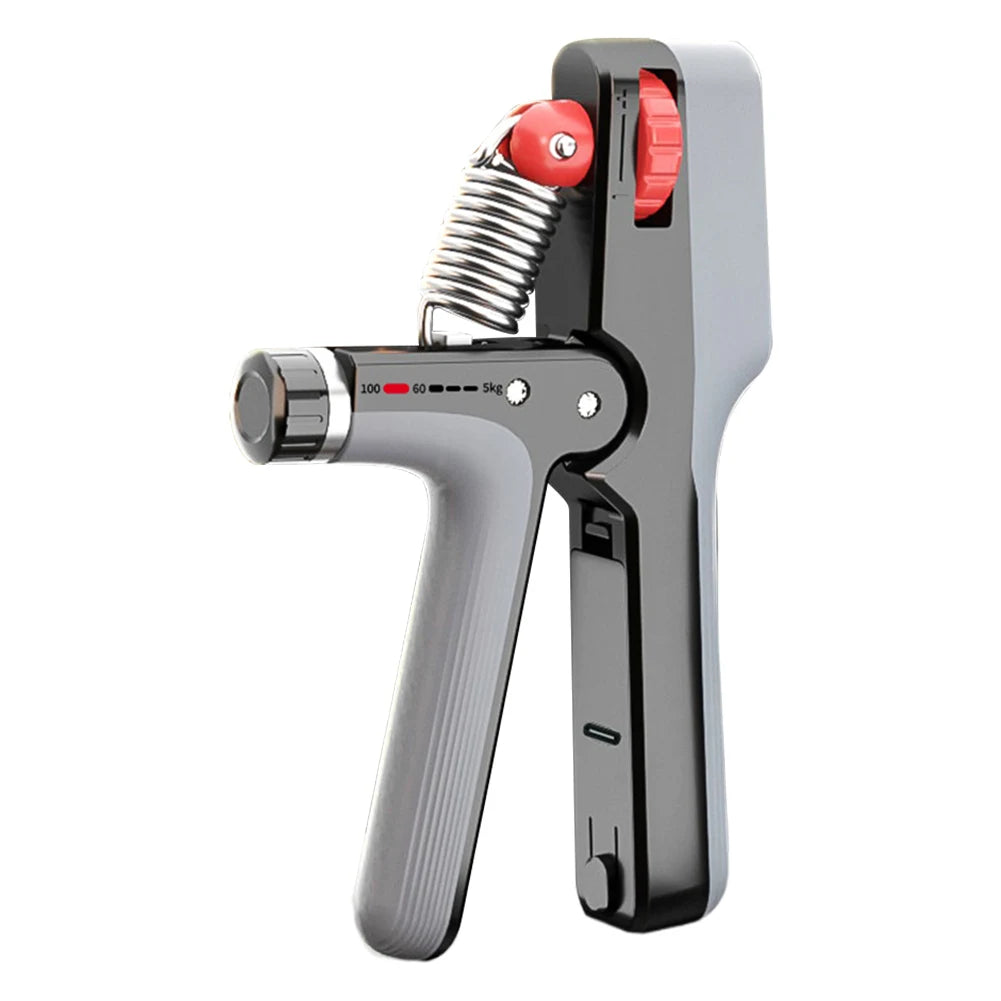 Hand Grip Strengthener Adjustable Resistance Hand Exerciser Gripper with Counter Grip Strength Trainer Countdown for Gym Fitness