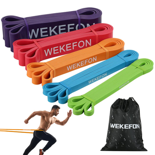 Set of 5 Pull Up Assistance Bands Heavy Duty Resistance