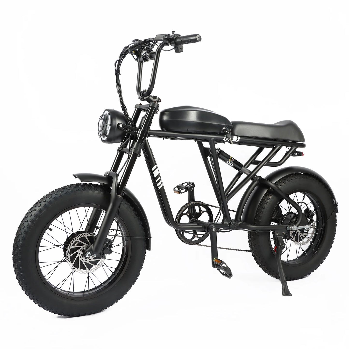 1000W+1000W Adult Fat Tire Mountain Electric Motorcycles Bike, Portable Electric Bicycle With Pedals With 48V 20AH Battery