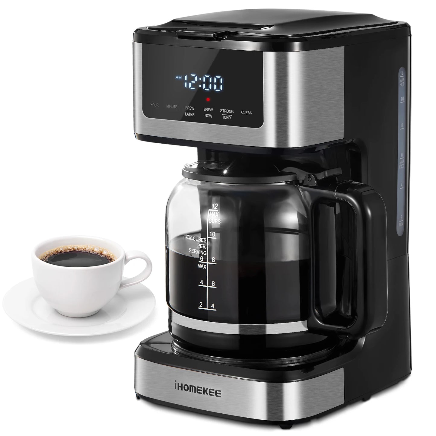 Programmable Coffee Maker 12 Cup Touch Screen Iced Coffee