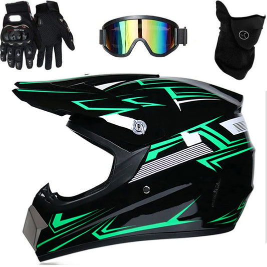 New Motocross Helmet Motocross Dirt Bike Off Road Motorbike Helmet Set
