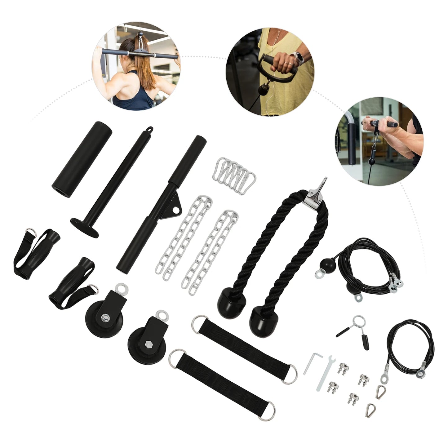 Cable Weight Pulley System, Home Gym Equipment, Fitness Pulley Cable System