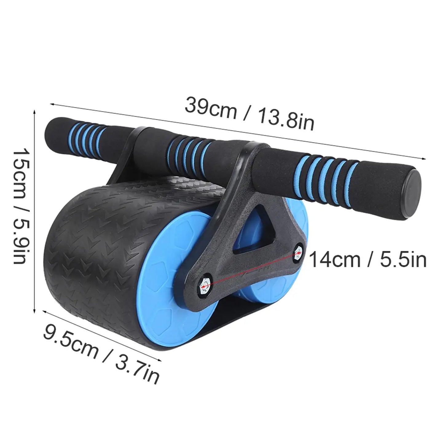 Fitness Equipment Springback Wheels Roller Domestic Abdominal Exerciser Push‑up Training Mute Fitness Equipment Blue