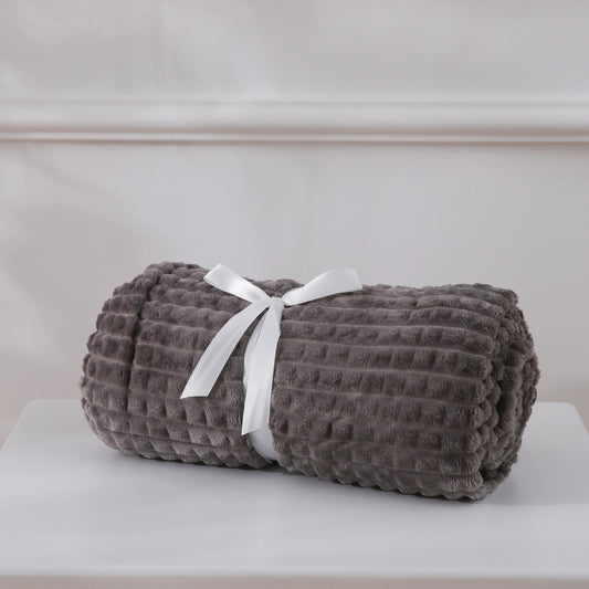 Simple&Opulence Winter Warm Throw Blanket for Sofa plaid Luxury Microfiber Super Lightweight Soft Blankets for beds