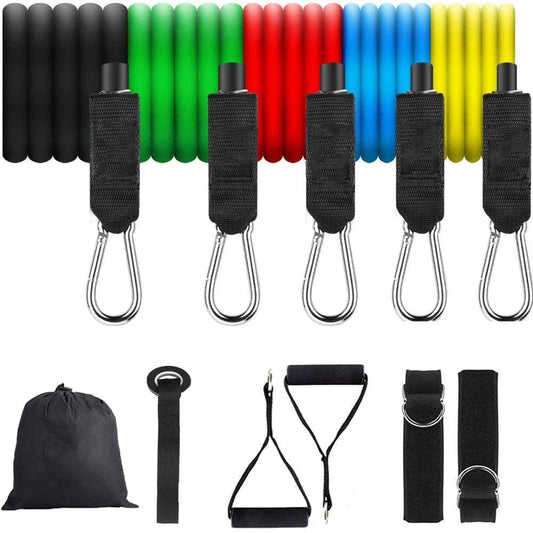 Latex Resistance Pull Bands Rope for Pilates Yoga CrossFit Fitness 11PCs