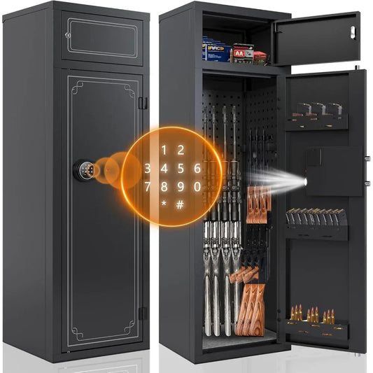 12-14 Guns Safe Gun Safes for Rifles and Pistols Electronic Guns Cabinet Large Rifle Safes for Home Gun Safe Clearance