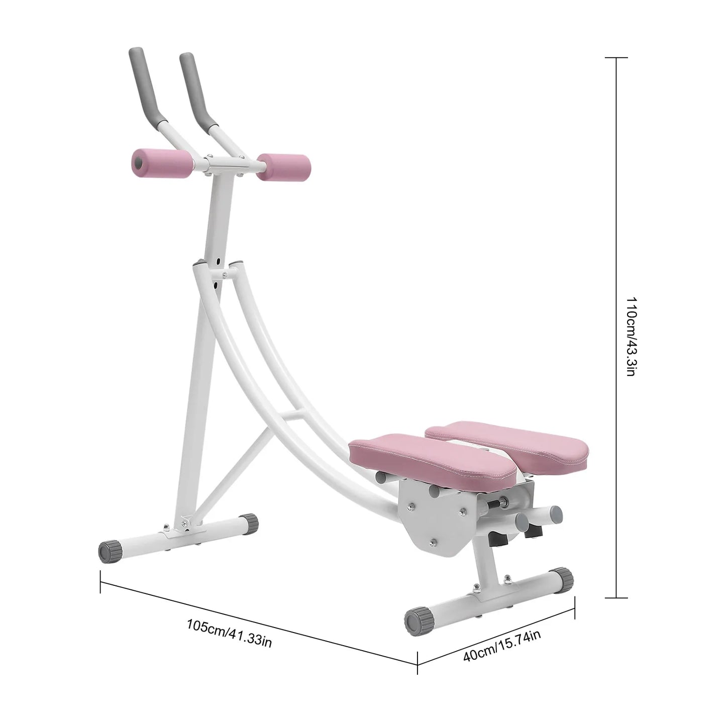 Ab Machine, 150kg/330lbs Weight Capacity, Foldable, Core & Abdominal Exercise Fitness Equipment for Home Gym