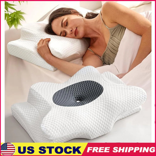 Ergonomic Neck Pillow Side Sleepers Cooling Orthopedic Memory Foam