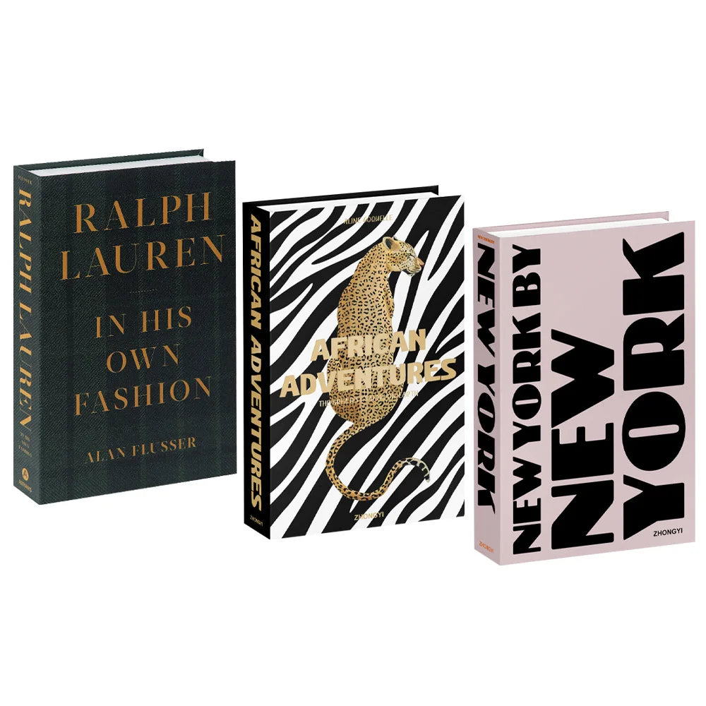 3pcs/lot Simulation Books for Decoration Luxury Home Decorative Living Room Bookcase Props Book Ornaments Home Shooting Props