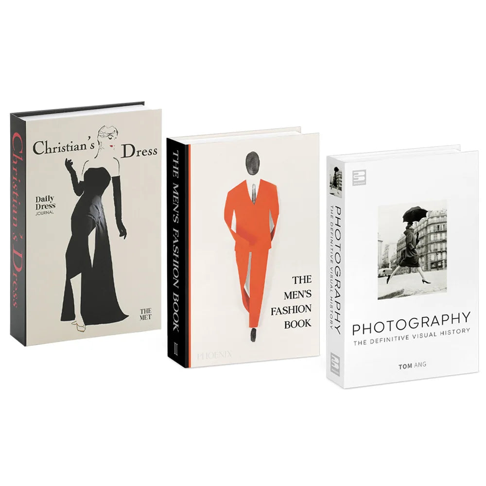 3pcs/lot Simulation Books for Decoration Luxury Home Decorative Living Room Bookcase Props Book Ornaments Home Shooting Props