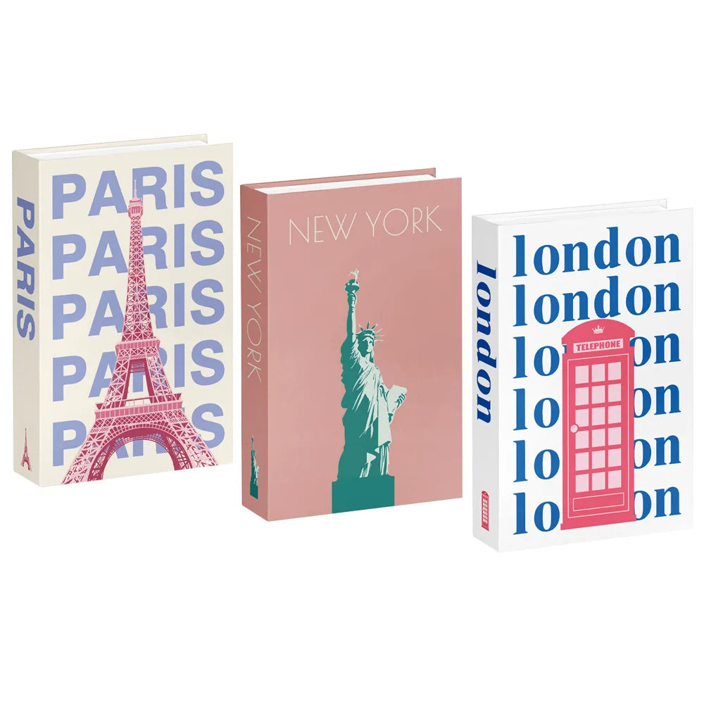 3pcs/lot Simulation Books for Decoration Luxury Home Decorative Living Room Bookcase Props Book Ornaments Home Shooting Props