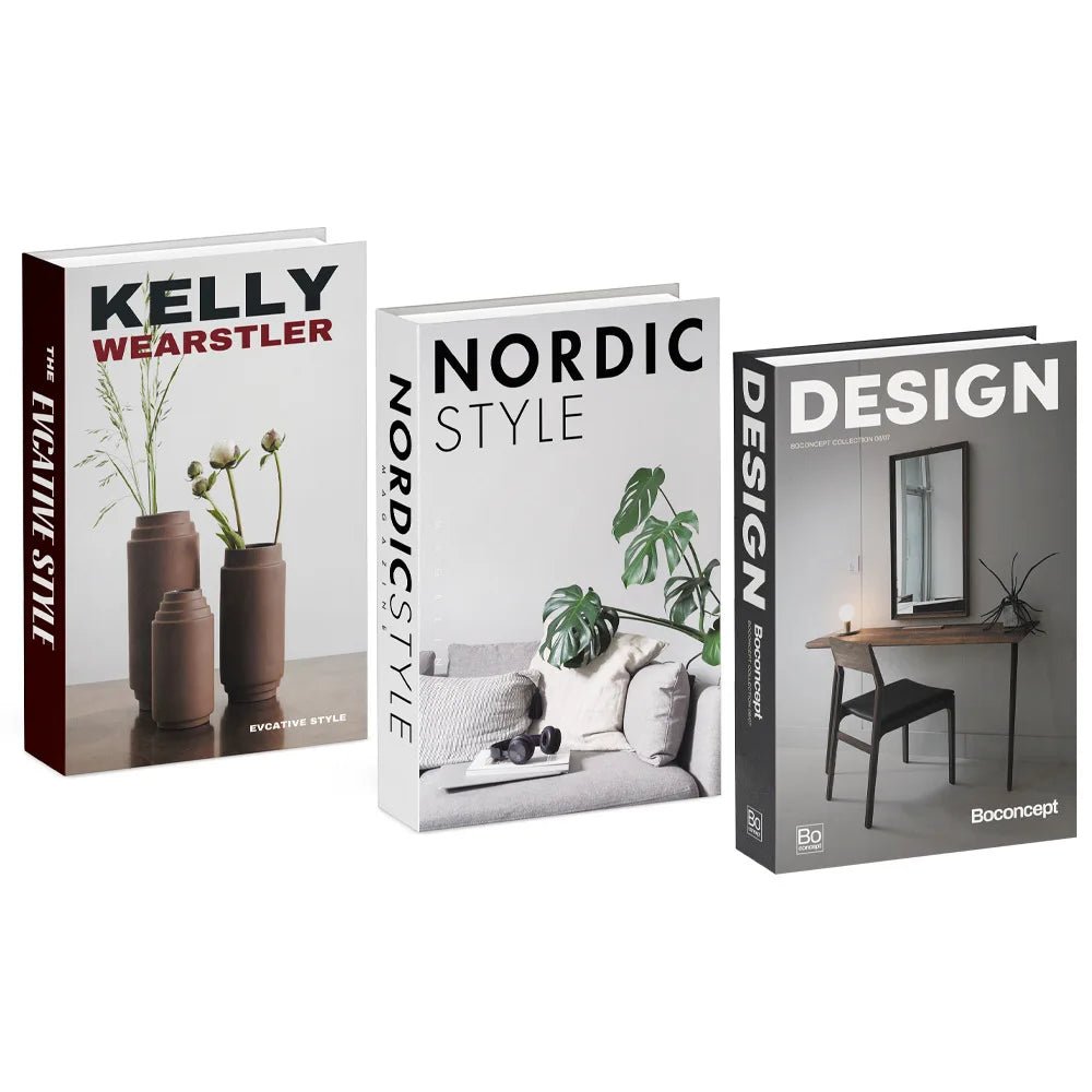 3pcs/lot Simulation Books for Decoration Luxury Home Decorative Living Room Bookcase Props Book Ornaments Home Shooting Props
