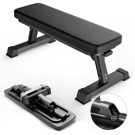 Gym Quality foldable supine board Multi-purpose weight training and Ab exercises - free PDF workout chart included
