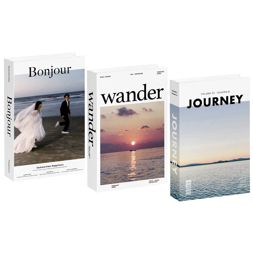 3pcs/lot Simulation Books for Decoration Luxury Home Decorative Living Room Bookcase Props Book Ornaments Home Shooting Props