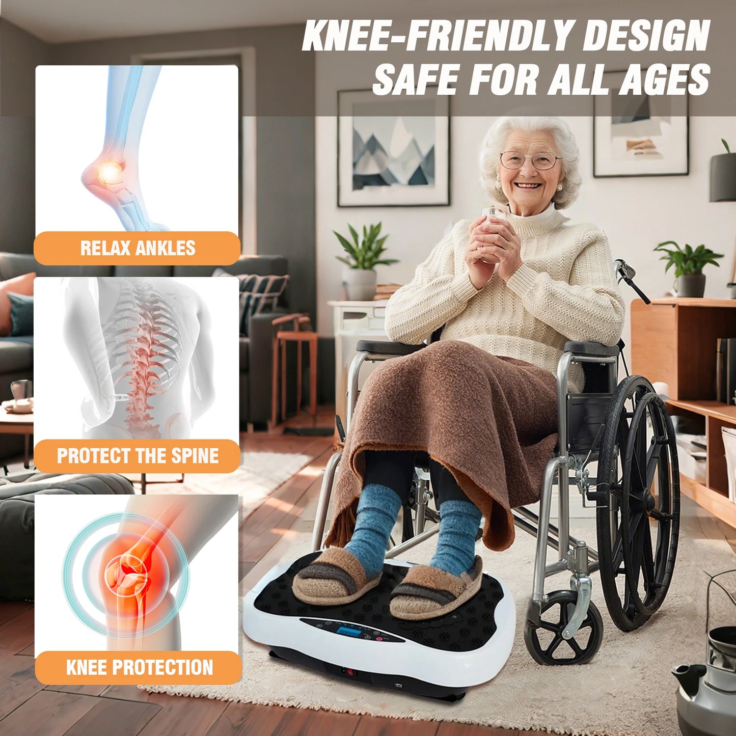 Full Body Vibration Plate Exercise Machine For Home Use With 330 Pound Capacity Resistance Bands And Remote Control