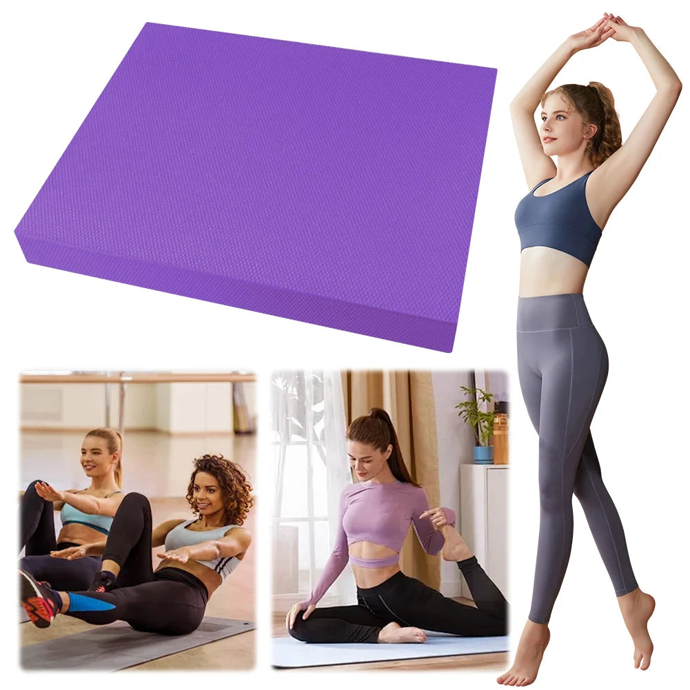Yoga Balance Pad Anti Slip Fitness Mat Thickened Fitness Balancing Pad Foam Cushion Mat for Yoga Pilates Stretching