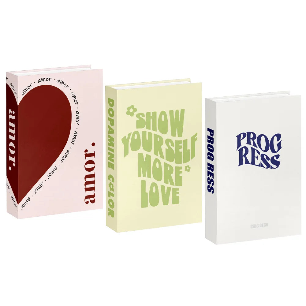 3pcs/lot Simulation Books for Decoration Luxury Home Decorative Living Room Bookcase Props Book Ornaments Home Shooting Props