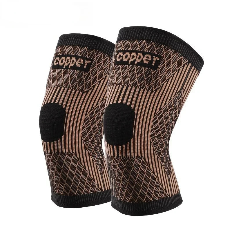 1Pcs Copper Knee Brace Men Women Sport Compression Sleeve