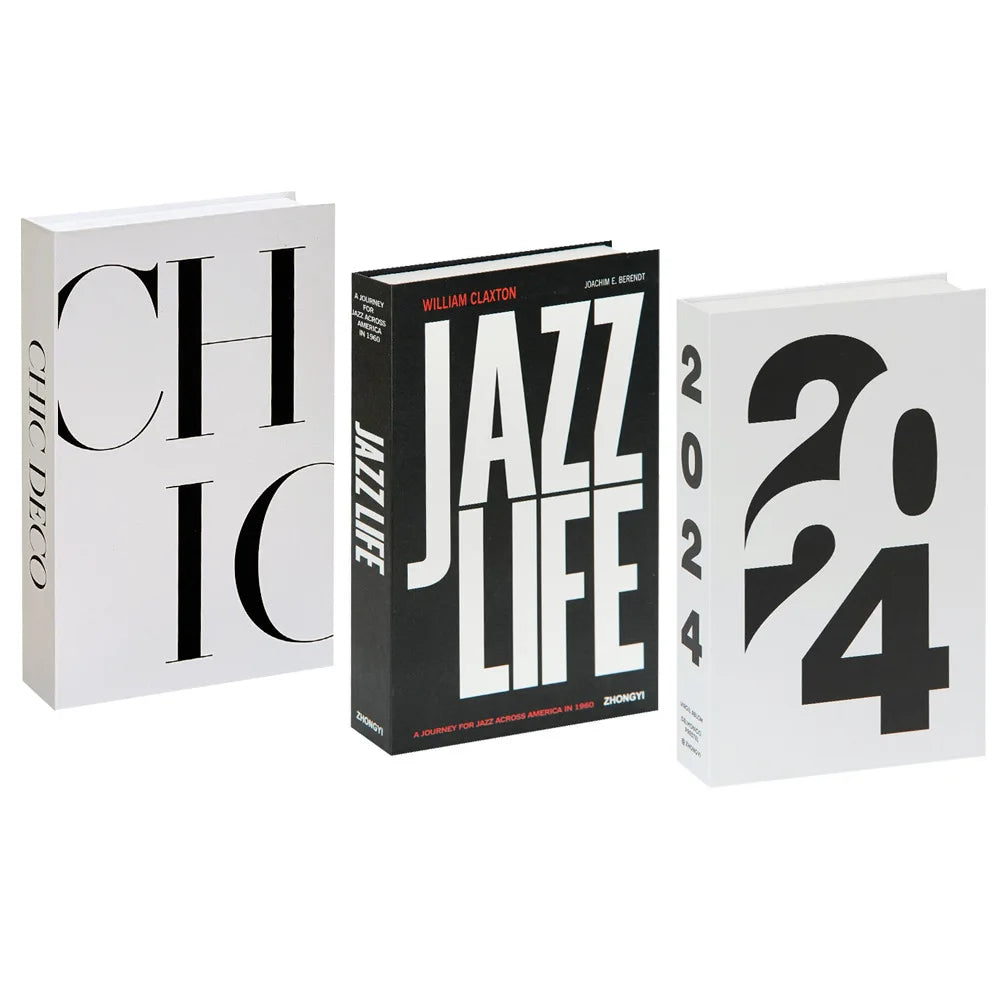 3pcs/lot Simulation Books for Decoration Luxury Home Decorative Living Room Bookcase Props Book Ornaments Home Shooting Props