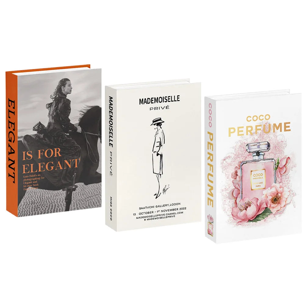 3pcs/lot Simulation Books for Decoration Luxury Home Decorative Living Room Bookcase Props Book Ornaments Home Shooting Props