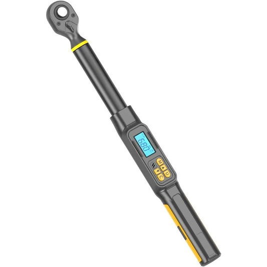 1/2 Inch Digital Torque Wrench,6.8-135N.m/5-99Ft.lbs with Preset Values, 2% Accuracy, Buzzer and LED Flash Notification,Electron