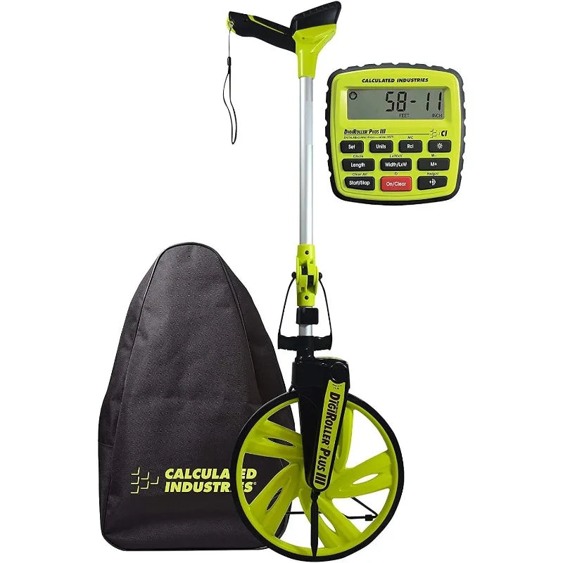 #6575 DigiRoller Plus III 12.5 Inch Estimators Electronic Distance Measuring Wheel with Large Backlit Digital Display