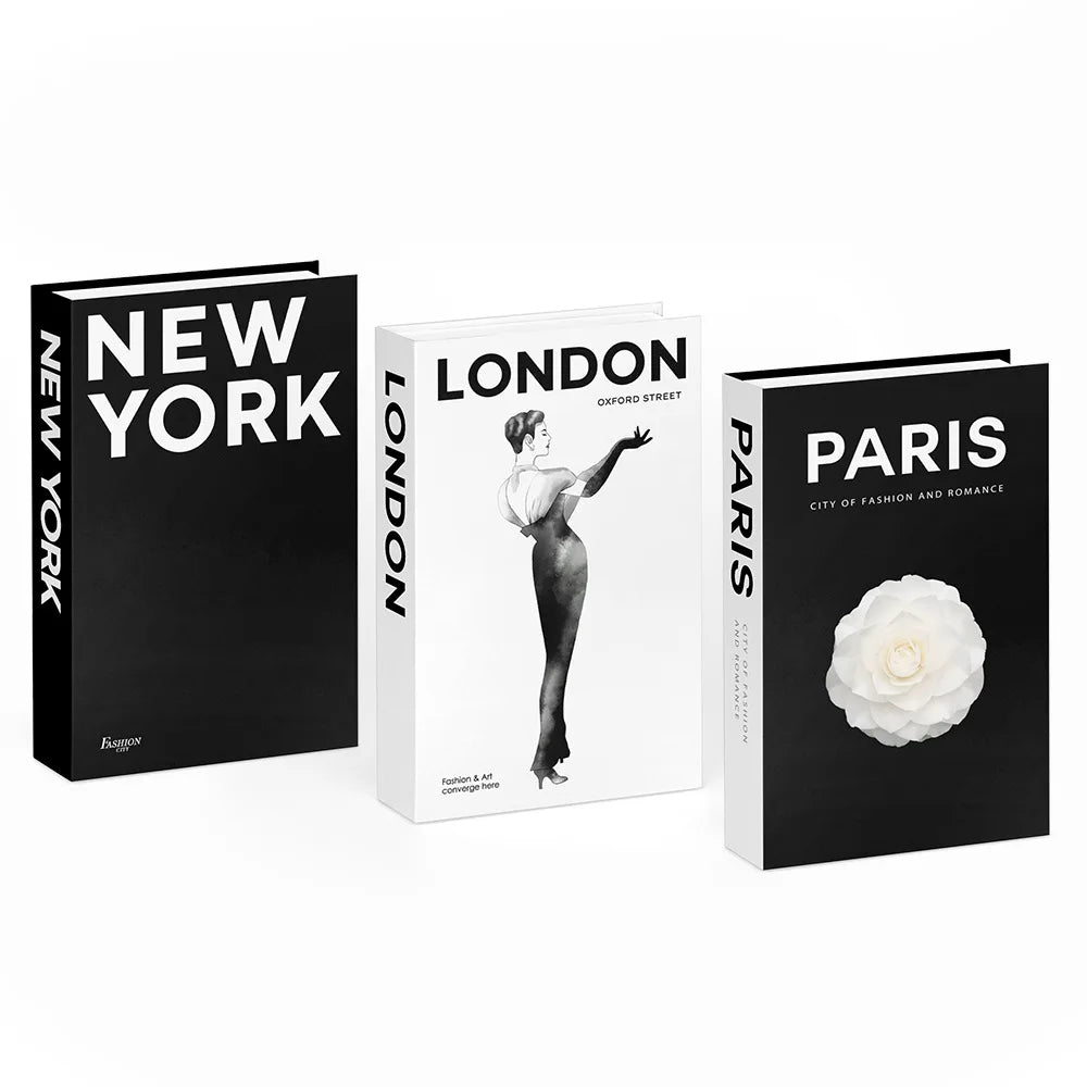 3pcs/lot Simulation Books for Decoration Luxury Home Decorative Living Room Bookcase Props Book Ornaments Home Shooting Props