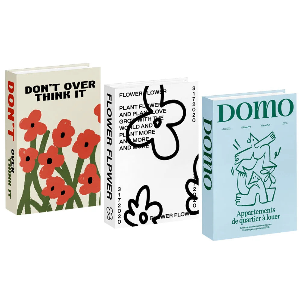 3pcs/lot Simulation Books for Decoration Luxury Home Decorative Living Room Bookcase Props Book Ornaments Home Shooting Props