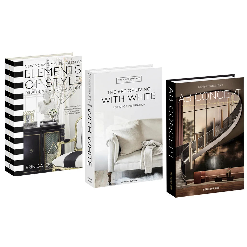 3pcs/lot Simulation Books for Decoration Luxury Home Decorative Living Room Bookcase Props Book Ornaments Home Shooting Props